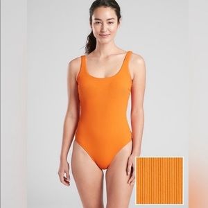 ATHLETA Vibrant Orange One-piece bathing suit